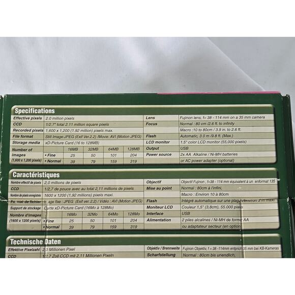 Fujifilm FinePix 2650 Digital Camera 2.0MP Silver 64 MB Card Original Box Works! - Picture 3 of 11